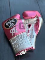 Gants de boxe GYMSTERO de qualité supérieure, en cuir de vache véritable, à lacets, avec protection complète des doigts, ajustables avec fermeture auto-agrippante, pour adultes.
