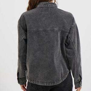 Veste en jean d'hiver pour femmes, longueur régulière, manches longues, coton respirant, style décontracté, qualité supérieure - Product Image 3