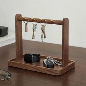 Handmade oval pedestal wooden jewellery tray with <b>legs</b> elegant organizer glasses keys rings earrings <b>bracelets</b> necklace storage - Product Image 4