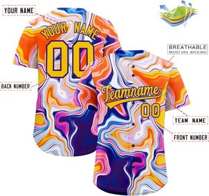 Fábrica de camisetas de béisbol personalizada Servicios OEM Diseños sublimados impresos en tela duraderos y cómodos para equipos - Product Image 2