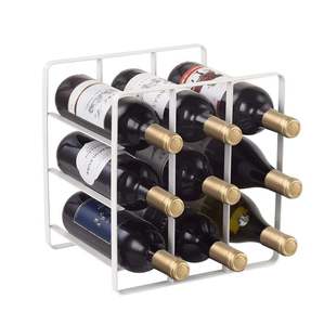 Porte-bouteille de vin en fer forgé de table pour cuisine décoration de la maison table à manger champagne vin présentoir support bar - Product Image 2