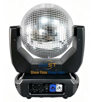 Boule de verre miroir réfléchissante améliorée avec fonction de lumière DJ à tête mobile, effet ciel étoilé à rotation illimitée pour mariage et discothèque