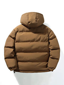 Chaqueta acolchada de burbujas de invierno de alta calidad para hombre, superventas, de cuero ligero regular con decoración de piel, calidez para exteriores - Product Image 5