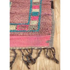 พรมขนสัตว์ถักมือ Nuray ลายเรขาคณิตสีชมพูและสีม่วง สำหรับตกแต่งห้องนั่งเล่นในบ้าน ขนาด 9x12 ฟุต พรมปูพื้นห้องโถงขนาดใหญ่-Pae-4532 - Product Image 4