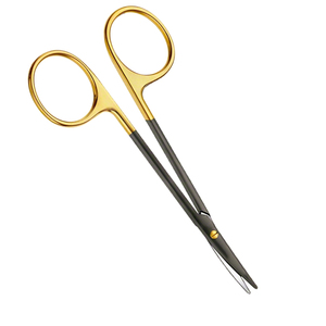 Tijeras de estrabismo de disección curvadas TC Blunt 115 mm 4,12 "tijera de sala de cirugía quirúrgica para laboratorio médico - Product Image 3