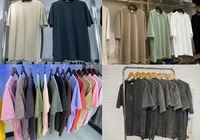 Camisetas Extra Grandes de Algodón Jersey con Estampado 3D para Hombre, Estilo Vintage Hip Hop Unisex, Lavado Ácido, Secado Rápido