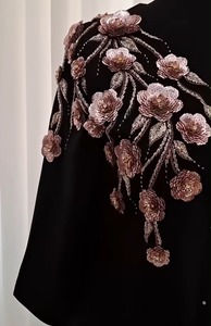 Luxurious Eco-Friendly <b>Wedding</b> Heavy Brass Beads Exclusive Embroidery Handmade Hand Beaded Tassel Designer <b>Women</b> Top/<b>Jacket</b> - Product Image 2