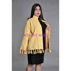 Indian Women's Vintage Custom <b>Cardigan</b> Sweaters Geometric Design Reversible Breathable Loose Fit Long Sleeve Cotton Jackets - Product Image 2