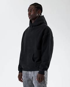 Custom Heavy Weight Cotton Pullover Mens Essentials High Street Hip Hop Oversized Plain Hoodies No String - Product Image 5