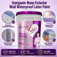 Peinture latex nano inorganique extérieure imperméable silicone acrylique f...