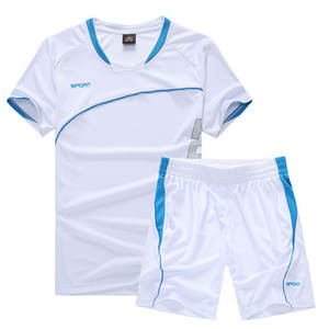 Adultos Hombres Mujeres Camisetas de fútbol Conjuntos de fútbol Manga corta 100% Poliéster Uniformes de secado rápido - Product Image 3