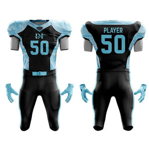 Camiseta de fútbol americano uniforme Original de fábrica Unisex equipo deportivo transpirable manga corta Color liso - Product Image 1