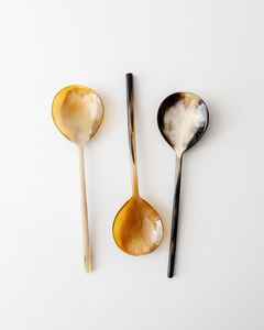 Juego de Cubiertos de cuerno de búfalo artesanal Sami más vendido, la mejor cuchara de ensalada para servir en la cocina del hogar de Crescent Crafts - Product Image 3