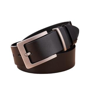 Cinturón de Hombre de Alta Calidad, Ecológico y Duradero, con Logotipo Personalizado, Material de Cuero Vacuno, Diseño Sólido, Hebilla Cuadrada de Aleación, Estilo Formal, 3.3 cm - Product Image 4