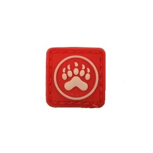 Mini PVC Patch Biohazard Emblem Skull Badges 3D Rubber Fabric Radiation Sign Maple Leaf Bear Paw <b>Hook</b> Loop Square Patch - Product Image 2