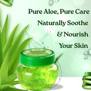 Gel d'aloe vera biologique à étiquette privée pour le visage, le corps et les cheveux, hydratant en profondeur, rafraîchissant et cicatrisant, gel en gros OEM/ODM - Product Image 3