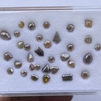 Diamantes Naturales Marrones de 2mm, 4mm y 6mm, Corte Hexagonal, en Forma de Cometa, en Forma de Ataúd, en Forma de Pera, Piedras Preciosas Sueltas para Joyería Fina, Hechas a Mano en India, Certificadas por IGI