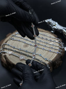 Bracelet tennis en moissanite orange avec pierre centrale, finition argentée, pour femme, idéal pour les soirées, bijoux classiques effet diamant - Product Image 5