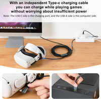 Cable VR 5M 16FT Codo de 90 grados Ángulo recto 5Gbps Gen1 3,2 USB Tipo A a tipo C Cable de datos para Oculus Quest 1 2 VR Link Cable