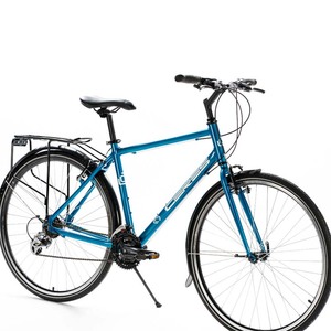 จักรยานอลูมิเนียมอัลลอยด์แบบไฮบริดดัชนีความเร็ว24ระดับ700C ขี่ง่ายในเมืองพร้อมส้อมเหล็กสำหรับการเดินป่า - Product Image 1