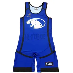 Profession elle Sublimation Sportswear Wrestling Singuletts Herren Adult Hochwertiger Power lifter Bodysuit