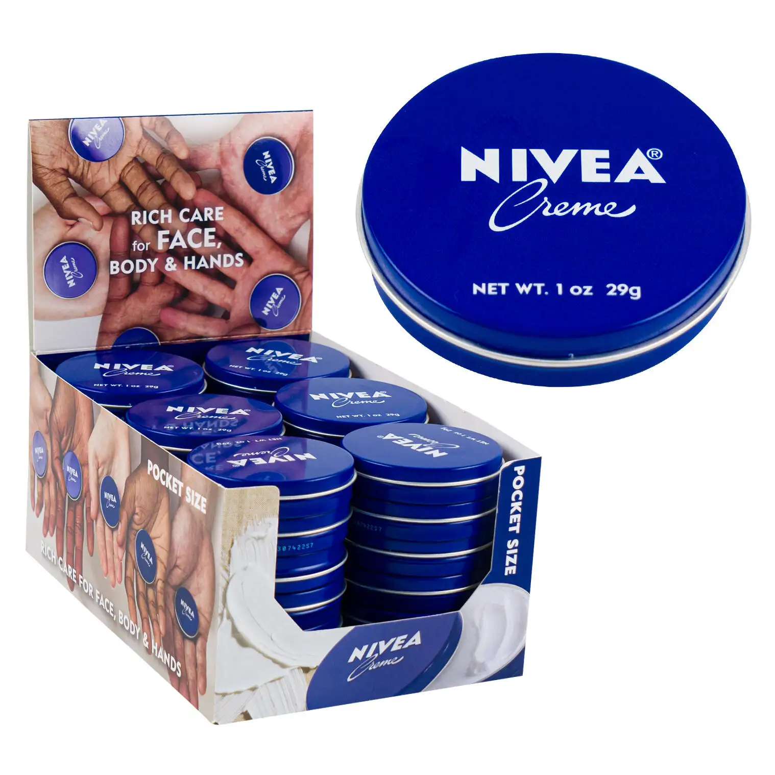 Nivea per gli uomini crema idratante intensiva 50ml / NIVEA crema idratante per il viso e le mani 1 Oz di latta prezzi