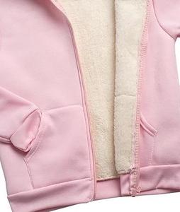 Conjunto de chándal sólido informal de invierno de dos piezas para niñas de alta calidad, Color rosa, Jogging, ropa deportiva, cintura elástica - Product Image 2