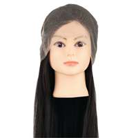 Perruque indienne Full Lace - Cheveux Remy longs ondulés avec baby hair, brun moyen, pour base en dentelle, 180g, Style Libre