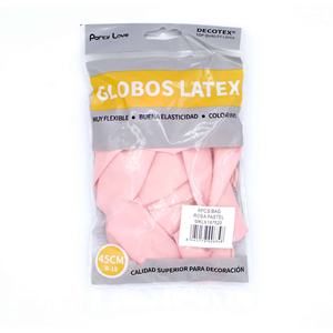 <b>Party</b> Love Latex Balloons 45cm <b>Pastel</b> Pink 6pcs <b>Bag</b> Decorations - Product Image 1