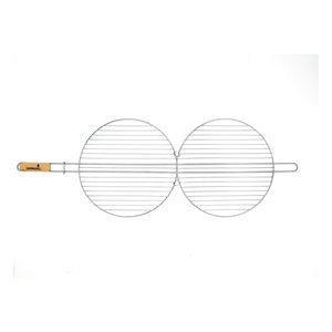 Parrilla Doble para Barbacoa Chrome B04000 con Mango de Acero (65x40.5cm) - Product Image 2