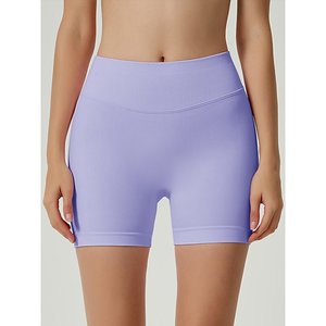 <b>Womens</b> Workout Impact <b>Shorts</b> Scrunch Butt Lifting Gym Seamless Booty Biker <b>Shorts</b> Light Blue L - Product Image 1