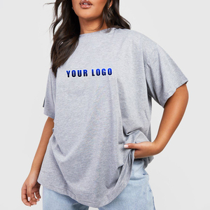 Venta caliente hecho a medida ropa informal ligera de gran tamaño mujeres camisetas de gran tamaño 100% algodón camiseta de secado rápido Hip Hop - Product Image 1