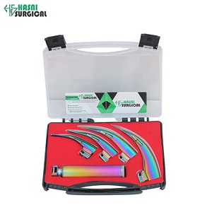 Set de Laringoscopio Macintosh de Fibra Óptica de Grado Médico, Acero Inoxidable Multicapa, 4 Hojas, 1 Mango - Product Image 4