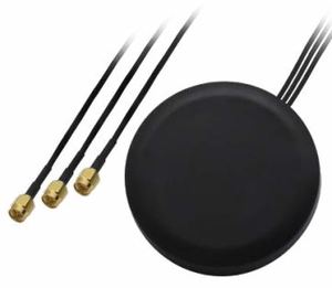 Antenne combinée Teltonika 003R-00254, SISO LTE/GPS/WIFI, montage sur toit avec 2x SMA et 1x RP-SMA Connecteurs - Product Image 1