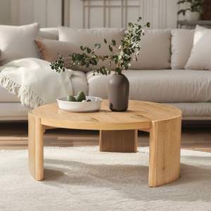 Table basse artisanale contemporaine en bois, fabriquée en bois dur de qualité supérieure pour des salons élégants et fonctionnels - Product Image 1