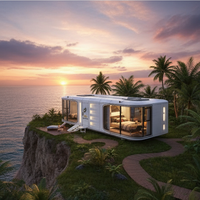 Maison capsule préfabriquée modulaire écologique et moderne pour le centre de villégiature