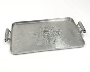 Bandeja de Servicio de Metal con Asas de Aluminio, Apta para Lavavajillas, Vajilla para el Hogar, Mesa de Cocina, Plato Decorativo Elegante para Aperitivos - Product Image 2