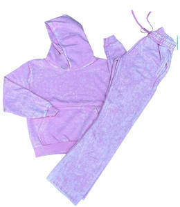 Conjunto de chándal para mujer con lavado ácido, ropa de calle para mujer, sudadera con capucha y pantalones de chándal con bordado desgastado Vintage, conjunto de chándal para mujer - Product Image 3