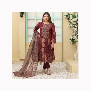 Calidad Premium 2024, venta al por mayor, ropa de fiesta informal para damas pakistaníes, shalwar kameez, color personalizado, tamaño, mejor calidad de costura - Product Image 6
