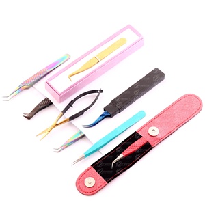 Ensemble de pinces à épiler d'extension de cils de volume russe pince à épiler non corrosive en acier inoxydable robuste et durable belles couleurs mates - Product Image 6