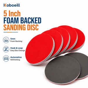 Disco Abrasivo 5 Pollici 125mm con Fissaggio a Strappo, Disco Flessibile in Ossido di Alluminio per Levigatura Fine e Finitura Superfici - Product Image 1