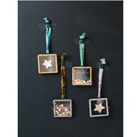 Mini cadre photo fait main cadre en verre Kiko personnalisé cadre de peinture doré suspendu avec métal et laiton