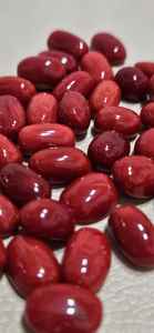 Coral rouge italien cabochon, pierre précieuse de qualité supérieure, couleur foncée, pierre non montée pour la création de bijoux - Product Image 2