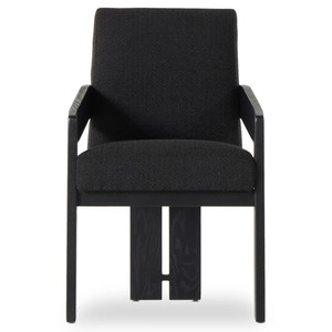 Silla de Comedor Tapizada en Negro, Silla Moderna con Brazos para Comedor, Hotel, Restaurante - Product Image 5
