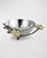 Cuencos de Servir Multifuncionales de Aluminio con Diseño Art Deco en Hoja de Oro, Color y Tamaño Personalizables