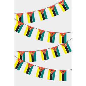 Drapeaux rectangulaires personnalisés du Mozambique, impression numérique sur satin de soie, 3x5 pieds, pour les industries automobile, d'assurance et d'éducation - Product Image 1