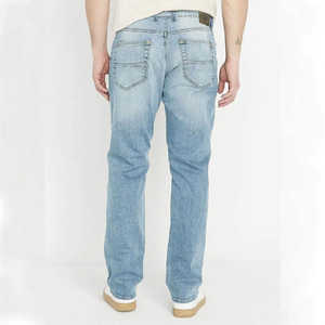Jeans en denim décontracté de qualité supérieure, coupe régulière, lavage doux, coton, séchage rapide, coupe ample - Product Image 2