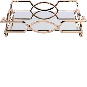 Plateau de service de nourriture en métal fait à la main, plateau de Table à manger décoratif plateau de service de Fruits à la maison - Product Image 4