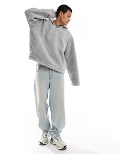 Vente en gros Hiver Personnalisé Unisexe 100% coton Polaire thermique Sherpa Fourrure Broderie Fluffy pull à capuche Sweat à capuche pour Hommes - Product Image 2