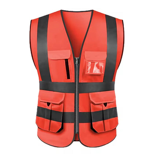Chaleco reflectante personalizable Chaqueta de alta visibilidad Bolsillos múltiples Chaleco De Seguridad Industrial con cinta reflectante - Product Image 3